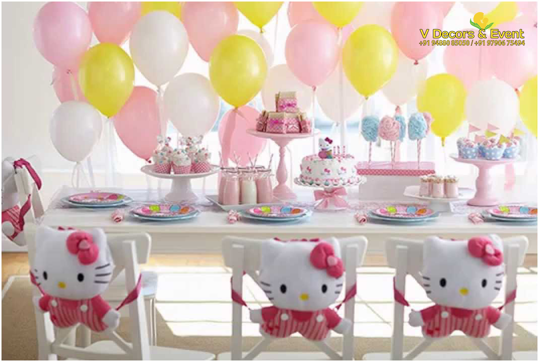 Hellokitty Themed Birthday Decorations